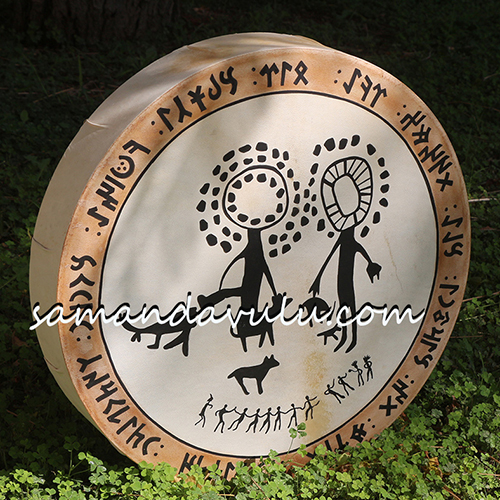 göktürk yazılı kam davulu